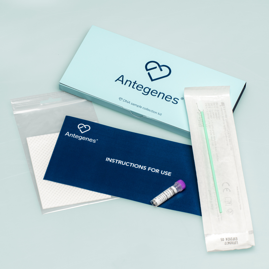 Komponenten des Probenahme-Sets für die Krebsvorsorge von Antegenes & DoctorBox