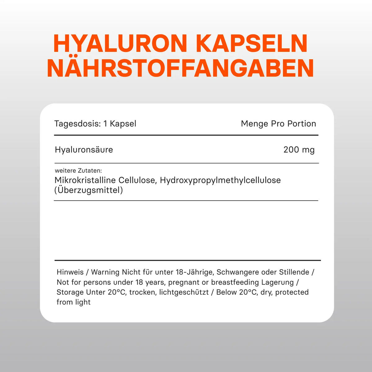Hyaluron - Kapseln