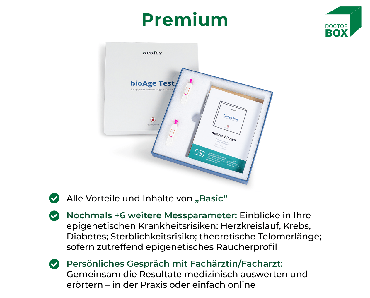 neotes bioAge-Test - DoctorBox Heimtests
