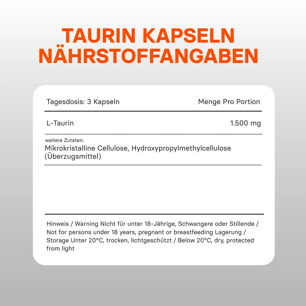 Taurin - Kapseln