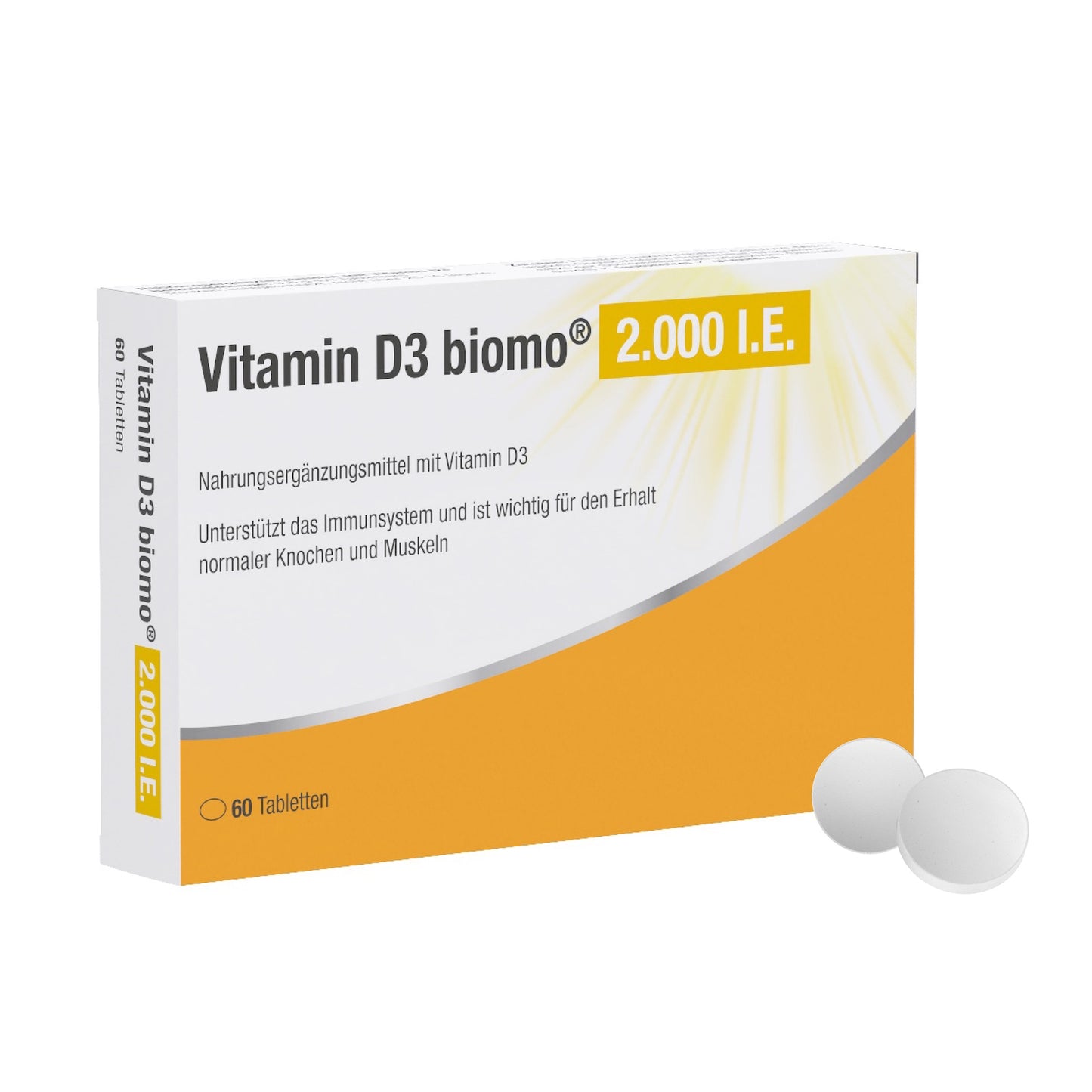 Vitamin D3 biomo® 2,000 IU – 60 Tablets