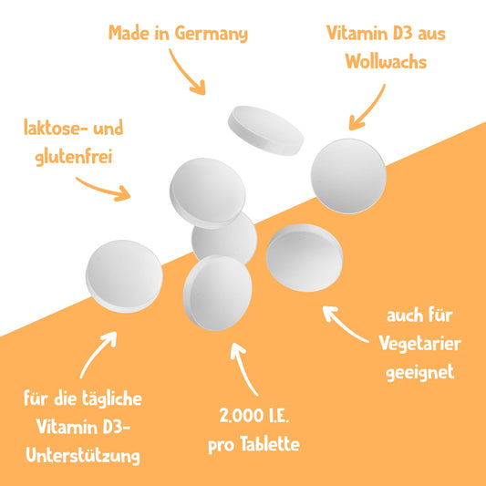 Vitamin D3 biomo® 2 000 UI – 120 comprimés